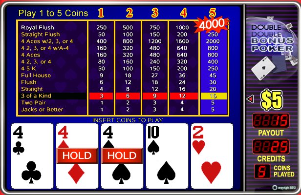 Double Double Bonus Poker - $10 No Deposit Casino Bonus